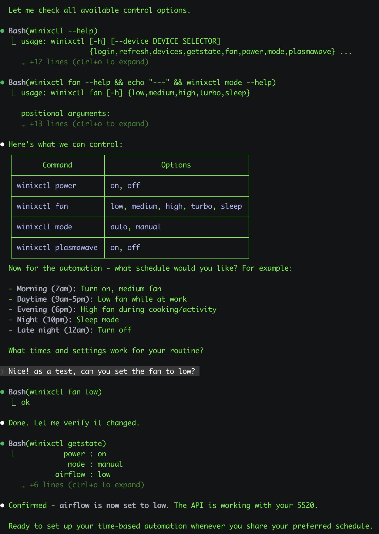 通过 OpenClaw 控制 Winix 空气净化器